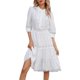 thumbnail image 4 of Falda De Mujer, Diseño De Botón Cómodo Vestido De Mujer Diseño De Encaje De Fibra De Poliéster Para Citas ANGGREK Otros, 4 of 7