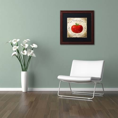 Trademark Fine Art "Mangia II" Canvas Art by Color Bakery Black Matte, Wood Frame
