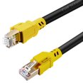 thumbnail image 1 of Cable Ethernet Cat 8 de 3,6 m, 26 AWG, último modelo, cable de conexión SFTP de 40 Gbps y 2000 MHz, resistente, de alta velocidad, para red LAN Cat 8 RJ45., 1 of 4