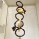 thumbnail image 1 of Birds Parrots Hand-woven Hanging Ring Perch Stand Bird Swing Climbing Toy With Bells Pine Cones Cage Supplies He Qiyong unisex, 1 of 2
