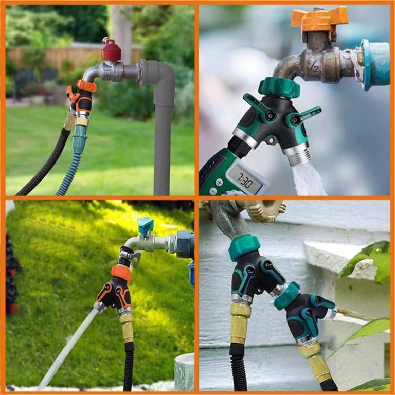Umexus 2-Way Garden Hose Splitter, Heavy Duty Y Connector photo 2
