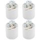 thumbnail image 1 of E26 Screw Light Socket 4Pcs Beige Ceramic Light Bulb Holder Crack Resistant for Lamp Use, 1 of 4