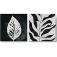 thumbnail image 3 of PixonSign Canvas Print Wall Art Vintage Deconstructed Leaf & Stem Floral Wilderness Digital Art Modern Art Zen Relax/Calm Dark Black and White for Living Room, Bedroom, Office - 16"x16" x 2, 3 of 5
