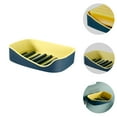 thumbnail image 6 of Raindrops 1Pack Bathroom Soap Dishes Dark Blue Double Layer Wall Mounted, 6 of 8