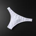 thumbnail image 6 of DJDLJWCJ Men's Backless Thong Briefs Underwear, Thin Stretch Cotton Low-Rise Mens Bikini Briefs Underwear Underpant White M, 6 of 6