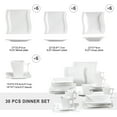 thumbnail image 3 of MALACASA Porcelain Tableware Sets, Ivory White, 30-Piece (6 Packs), 3 of 7