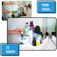 thumbnail image 3 of Estuche de maquillaje con cajones - Elegante almacenamiento de cosméticos en la encimera - Elegante tocador para guardar brochas, sombras de ojos, lociones, pintalabios, esmaltes de uñas y joyas (blanco) Ormromra WRQX-156-1, 3 of 8