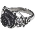thumbnail image 3 of Alchemy Gothic R223T Bacchanal Crystal Black Rose Ring - Size 9.5, 3 of 5
