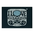 thumbnail image 1 of I Love You Cutting Board, Space Galaxy Style Romantic Message with Stars and Arrow Effects Hand Drawn, Decorative Tempered Glass Cutting and Serving Board, Small Size, Dark Blue White, by Ambesonne, 1 of 1