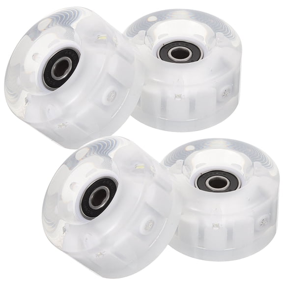 IFANLANDOR 1 Set Pu Grip Flashing Round Roller Skating Wheels For Light Up Roller Skates And Skate Accessories
