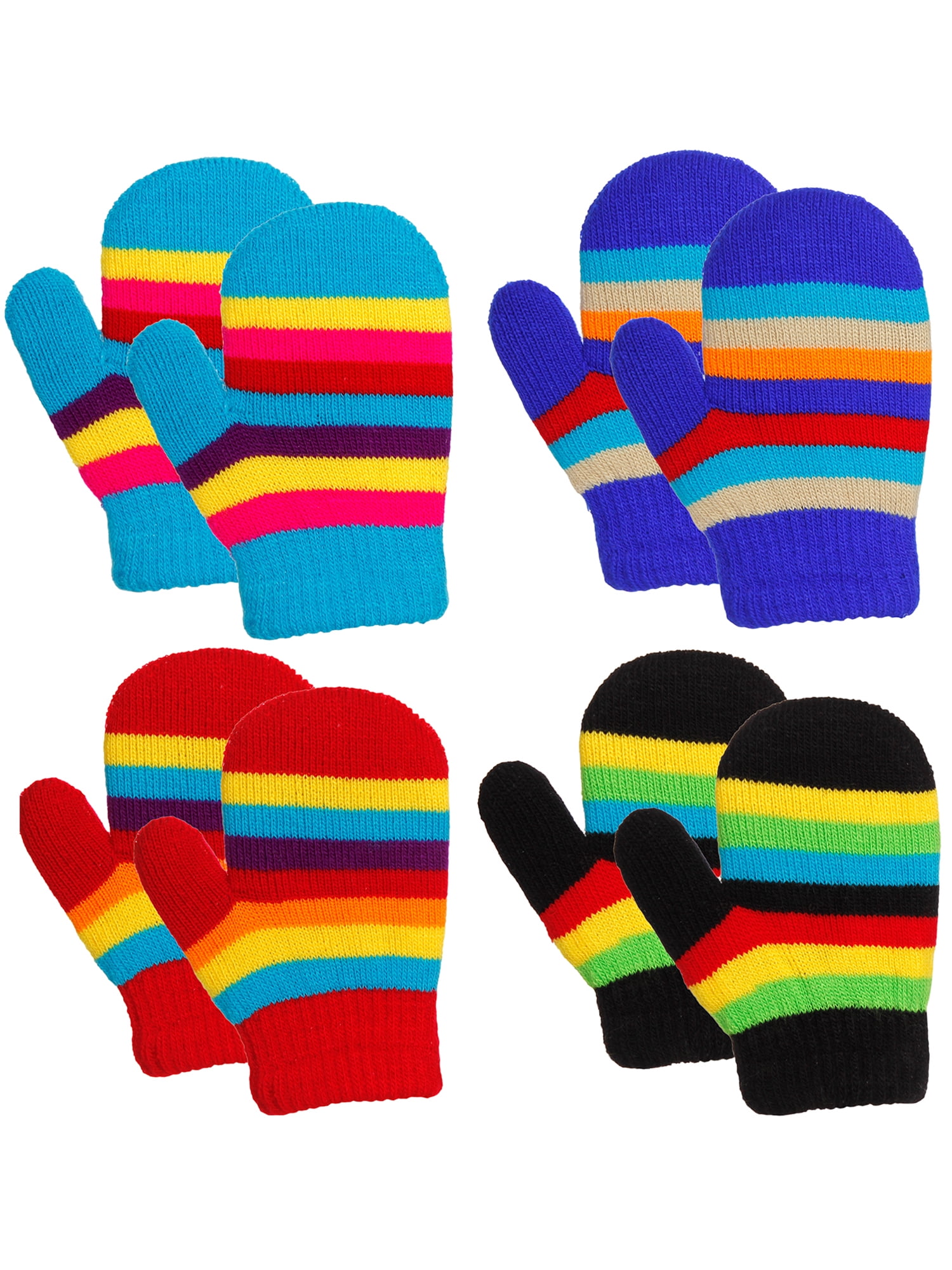 Emmalise Children Kids Winter Cold Weather Winter Knit Gloves 3-8 yrs Old 