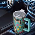 thumbnail image 6 of OBREWU German Shepherd Dog and Flower Tumbler with Handle and Lid,German Shepherd Dog and Flower 40oz Double Wall Vacuum Insulated Tumbler,Cups Gift for Women and Men, 6 of 7