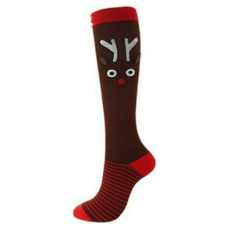 

maytalsoy 1 Pair Men Women Christmas Style Sock Cute Fashion Sports Socks Anti Fatigue Knee Stocking New Year Party Festival Gifts Type 9 S/M