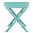 thumbnail image 5 of Weston Home Wood X-Base Campaign Writing Desk with Drawers, Marine Green, 5 of 7