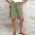 thumbnail image 6 of VBVC Women's Drawstring Wide Leg Shorts,Breathable Knee-Length Pants For Women,Ladies Work Beach Trousers with Pockets,Army Green,S-2XL, 6 of 7