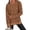68# Brown, variant on Waffle Sweatshirts Womens Scalloped Knit Oversized Crewneck Casual Tunic Long Sleeve Comfort Soft Cozy Top Drop Shoulder Relaxed Fit Lightweight Activewear Lounge Daily Trendy Fall Gray S
