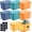 14 x 10 x 9 in, variant on 8 Pcs Plastic Storage Bins Stackable Baskets with Lid and Handle Colorful Desktop Storage Box Cubby Containers for Shelf Bedroom Office, Include 1 Erasable Marker, 16 Stickers (14 x 10 x 6 In)
