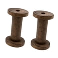 thumbnail image 1 of jifeng 2 Pieces Wooden Empty Spool Embroidery 3.1" Arts DIY Embroidery Thread Spool C, 1 of 9