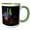 Green/White, variant on 3drose, Funny Labrador Retriever Dog Camping Nature Cartoon, 15oz Mug