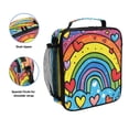 thumbnail image 2 of Square Lunch Bag 10.5*3.5*9.5 Inches Cooler Bag Lunch Bag Insulation Portable Durable Fashion Rainbows and Love, 2 of 6