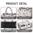 thumbnail image 4 of Large Capacity Tote Bag,White Baseball Fun Club Pattern Handbag Fashion Luxury Tote Bag,15.7"x13"x 5.1" Inches,Laptop Compatible, 4 of 6
