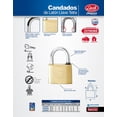 thumbnail image 2 of Candado No.9 Lock Con Gancho de Acero Templado Largo Azul L20S60TB, 2 of 3