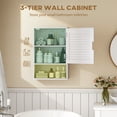 thumbnail image 4 of HOMCOM Bathroom Wall Cabinet, Medicine Cabinet, 40 x 20 x 60 cm, White, 4 of 10