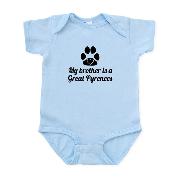 CafePress - My Brother Is A Great Pyrenees Body Suit - Baby Light Bodysuit, Size Newborn - 24 Months
