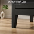 thumbnail image 3 of Nightstand with Charging Station, 2-Drawer Wooden Bedside Table with Open Shelf, USB Ports & AC Outlet, End Table for Bedroom, Black, 3 of 5