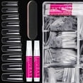 thumbnail image 1 of Nail Tips Fake Nails Kit - Nail Tips And Glue 500PCS Clear Nail Tips Cofffin Nail Tips Acrylic Nail Tips 4PCS Nail Glues 1PC Nail File With Case for Nail Salons and DIY Nail Art, 10 Sizes, 1 of 8