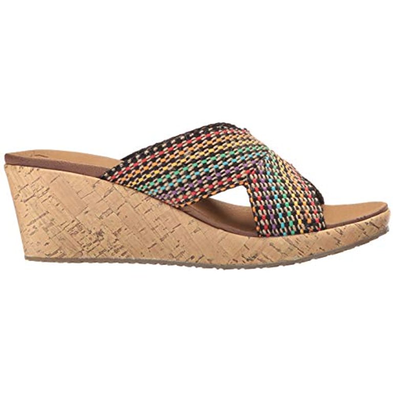 Skechers delighted wedge clearance sandal