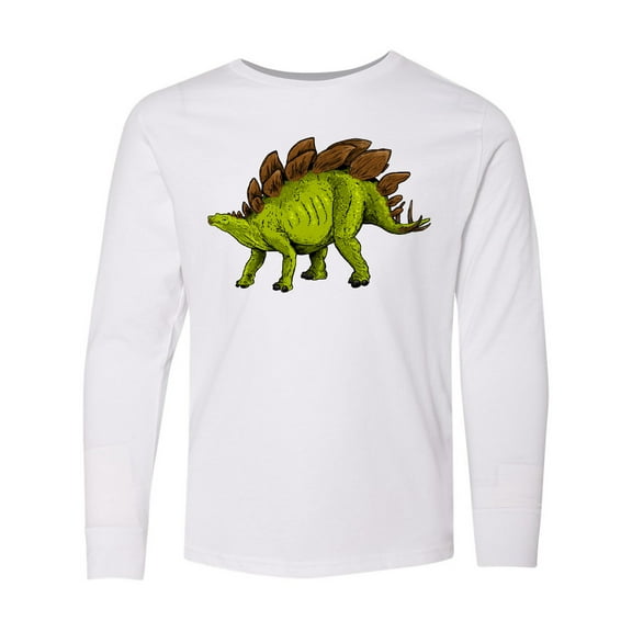 Inktastic Smiling Stegosaurus Long Sleeve Youth T-Shirt