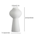 thumbnail image 2 of Simple White Plain Ceramic Small Flower Vase Dry Flower Ware Household Soft Decoration Retro Flower Pot, 2 of 3