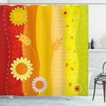 thumbnail image 1 of Ambesonne Colorful Shower Curtain, Wheat Farm House Theme, 69"Wx84"L, Green Orange Red, 1 of 3