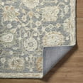 thumbnail image 5 of Hauteloom Auryon Boho Hand Tufted Natural Fiber Wool Area Rug - Traditional Floral Carpet for Living Room, Bedroom, Dining Room - Gray Blue, Off White - 6' x 9', 5 of 7