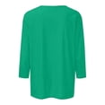 thumbnail image 5 of T-Shirts Décontractés à Col Rond Imprimé Floral Manches 3/4 pour Femmes, Pack de T-Shirts Burnout pour Femmes, Ensemble de T-Shirts d'Entraînement pour Femmes, 5 of 5
