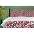 thumbnail image 4 of Ambesonne Fruits Duvet Cover Sets, Chevron Striped Design, 2-Queen, Black White, 4 of 7