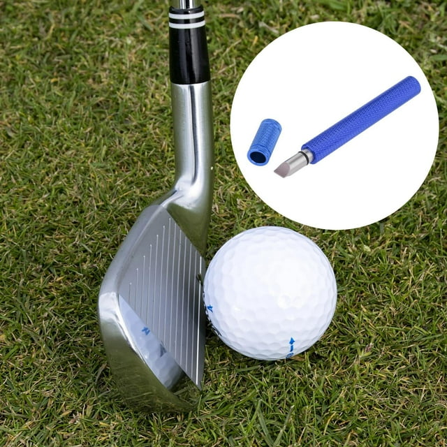 de ranuras para palos f, herramienta para volver a ranurar y limpiador para cuñas y pnchas - Adecuado para ranuras en V, equipos Azul DYNWAVEMX Afilador de ranuras de golf