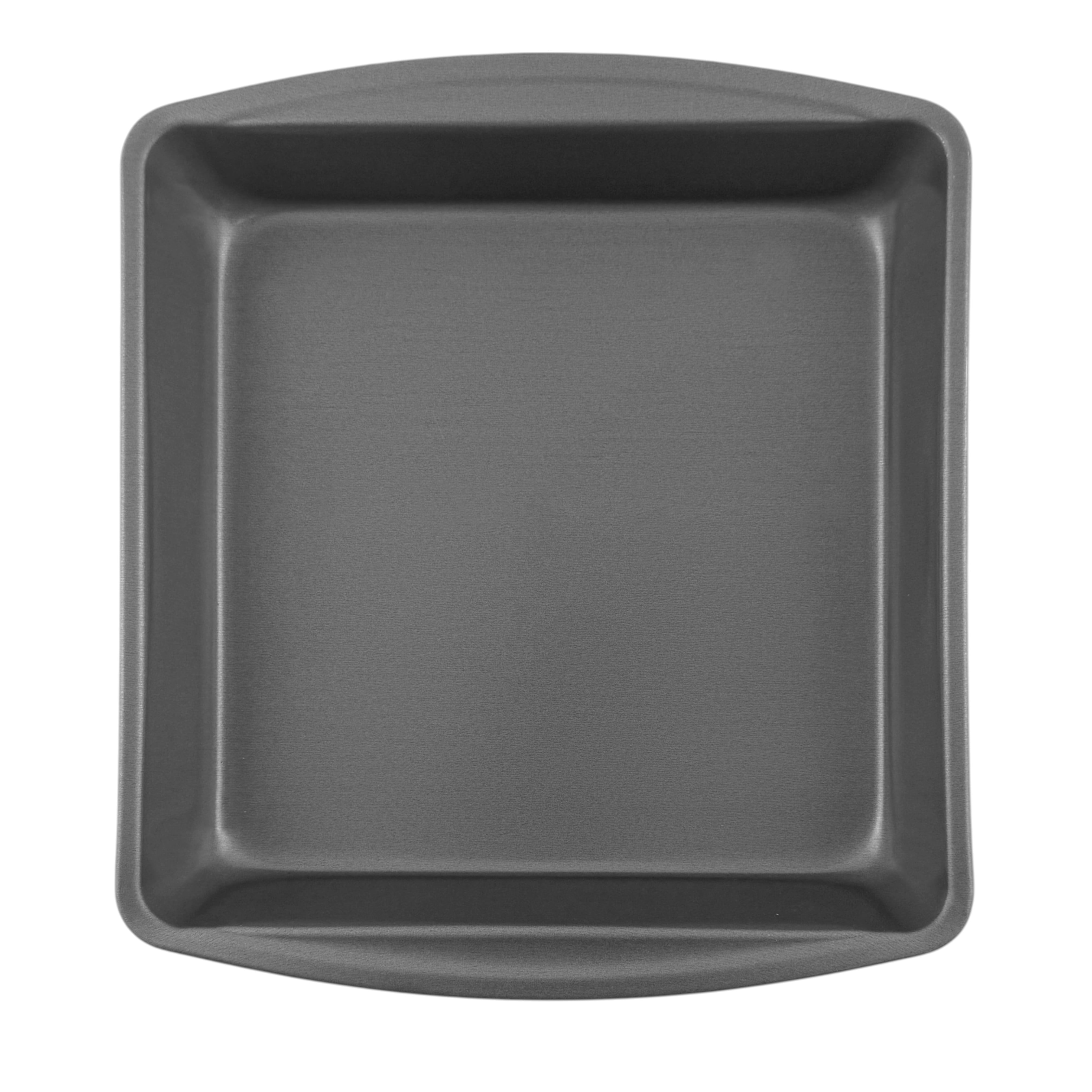 (2 pack) Mainstays 9" x 9" x 2" Nonstick Square Cake Pan, Gray