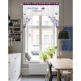 thumbnail image 5 of 4th of July Kitchen Swag Valances for Windows, Independence Day Spring Floral Love Heart Plaid Swag Valances Curtains for Living Room, Rod Pocket Window Treatments for Bathroom, Bedroom, 56"x36", 5 of 6