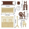 thumbnail image 2 of BMC Classic Marx Antique Furniture - 36pc Dollhouse Plastic Playset Accessories, 2 of 6