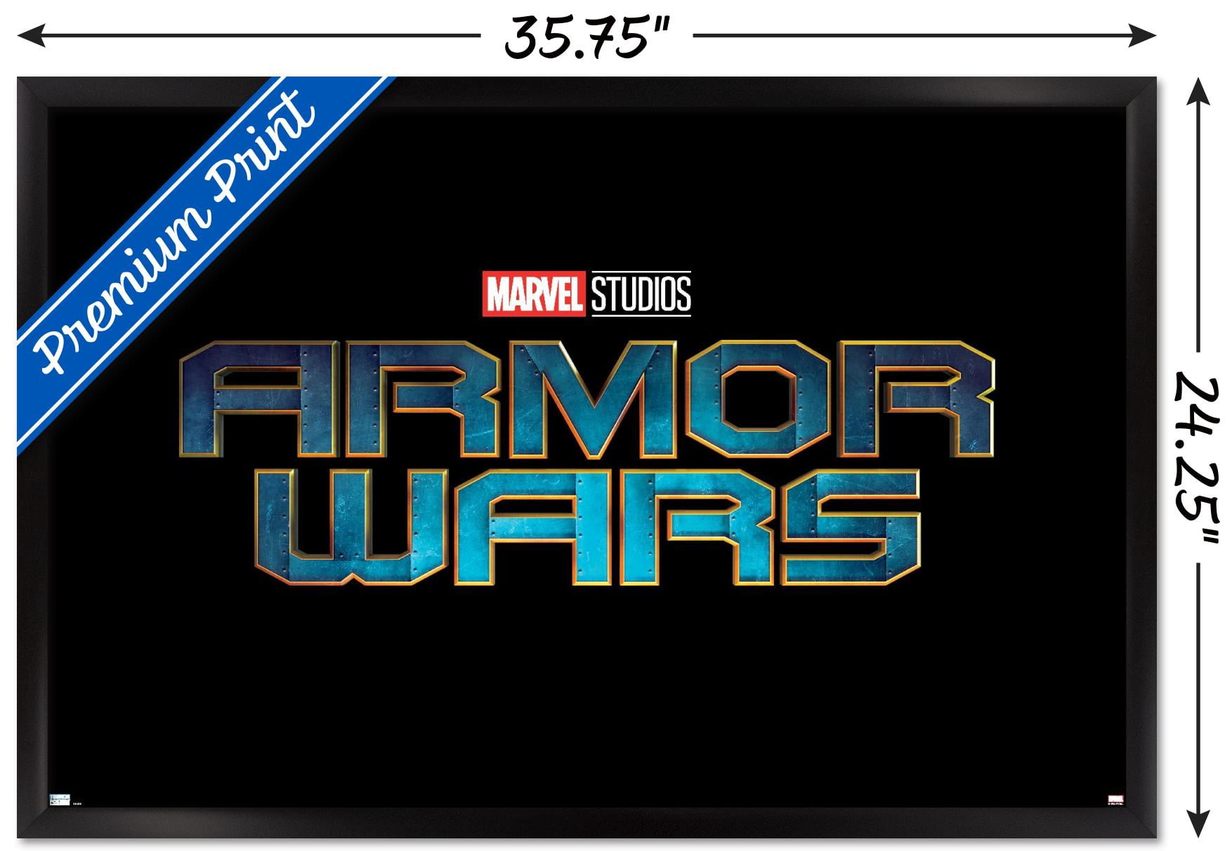 Marvel Armor Wars - Logo Wall Poster, 22.375" x 34", Framed
