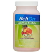 ReliOn Glucose Tablets, Tropical Fruit Flavor, 50 Count