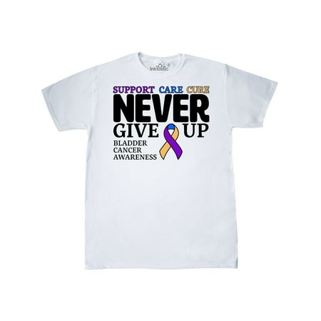 Never Give Up Support, Care, Cure Bladder Cancer Awareness T-Shirt