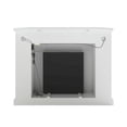 thumbnail image 2 of 45.5" White and Gray Contemporary Corner Convertible Electric Media Fireplace, 2 of 7