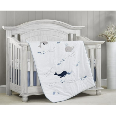 Oxford Baby Whale Of A Time (3 Pc Crib Nursery Bedding Set)