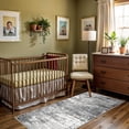 thumbnail image 4 of 2x6 Abstract Kitchen Runner Rug - Washable Non-slip Hallway Bedroom Carpet Low Pile Laundry Entryway Rugs With Non Slip Rubber Backing Modern Home Decor Mat For Dining Room Bathroom (2x6 Black/grey), 4 of 9
