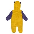 thumbnail image 3 of Infant & Newborn Outerstuff Gold Los Angeles Lakers Stay Napping Fleece Bunting Full-Zip Hooded Sleeper, 3 of 3