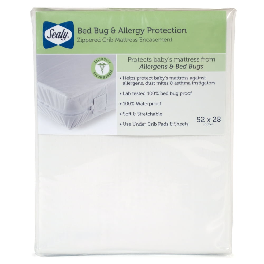 Sealy Bed Bug and Allergy Protection Zippered Crib and Toddler Mattress