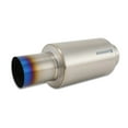 thumbnail image 2 of Vibrant Titanium Muffler w/Straight Cut Burnt Tip 4in Inlet / 4in Outlet, 2 of 4